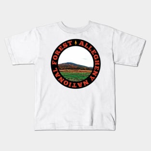 Allegheny National Forest circle Kids T-Shirt